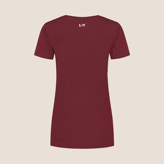 Damen T-Shirt mit V-Ausschnitt