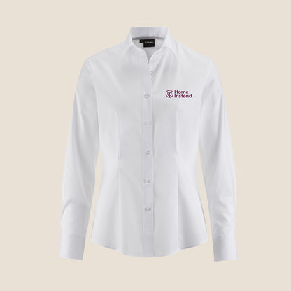 Damen Bluse Slim Fit Weiss