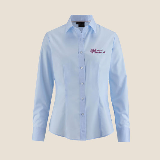 Damen Bluse Slim Fit Hellblau