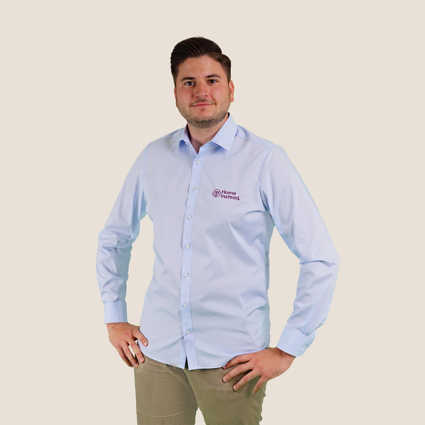 Herren Hemd Slim Fit Hellblau