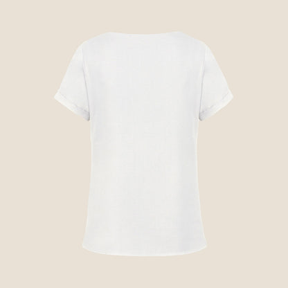 Damen Chiffonbluse Kurzarm