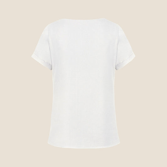 Damen Chiffonbluse Kurzarm