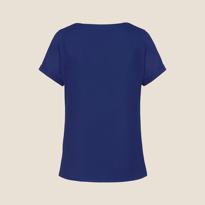 Damen Chiffonbluse Kurzarm