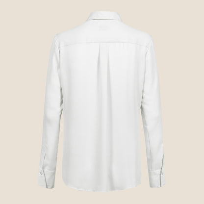 Damen Chiffonbluse mit Knopfleiste