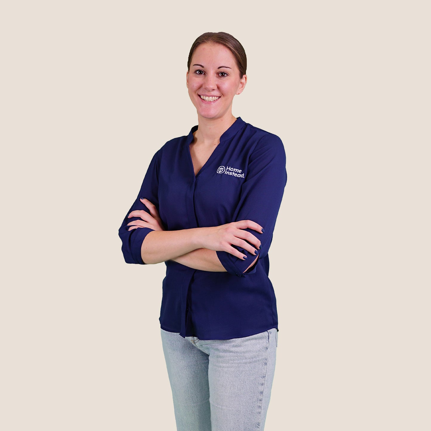 Damen Chiffonbluse mit 3/4 Arm