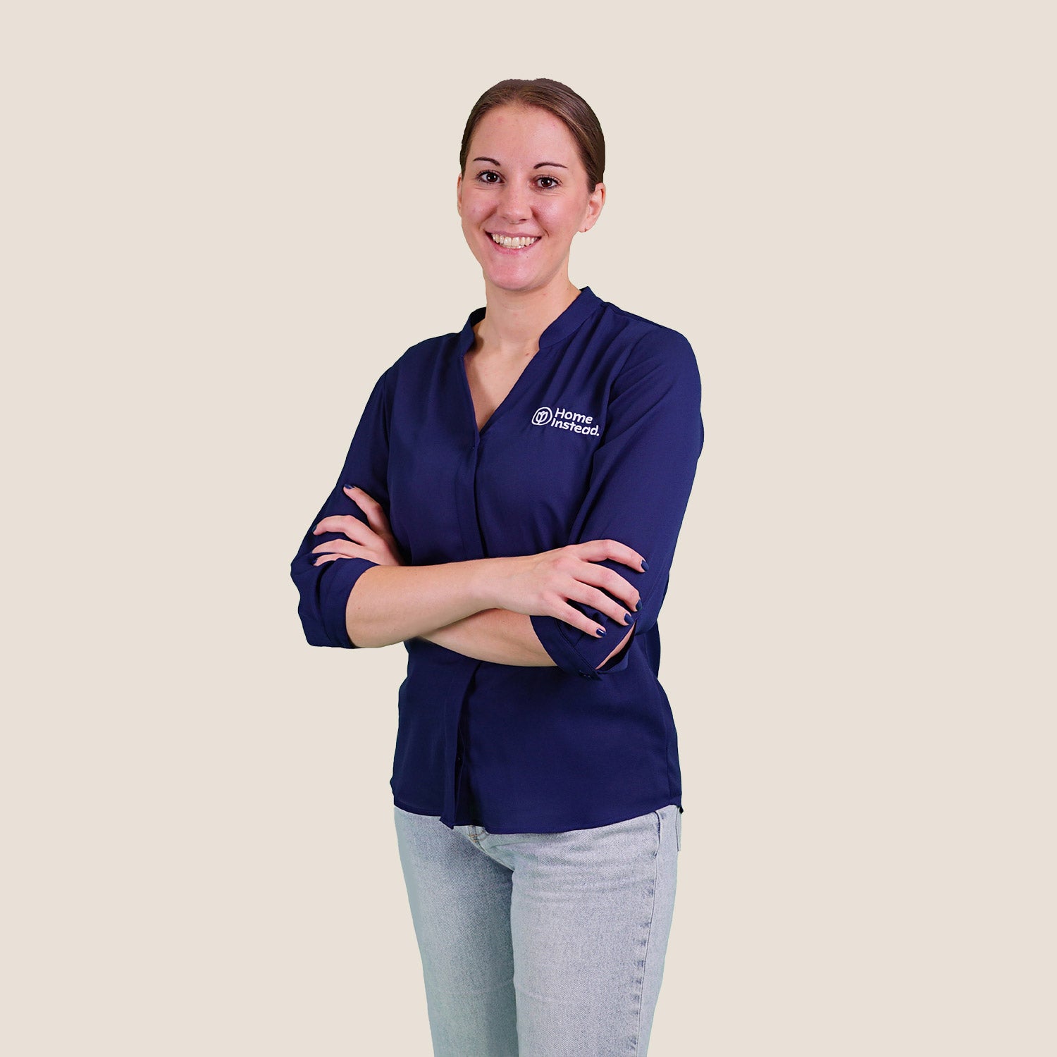 Damen Chiffonbluse mit 3/4 Arm