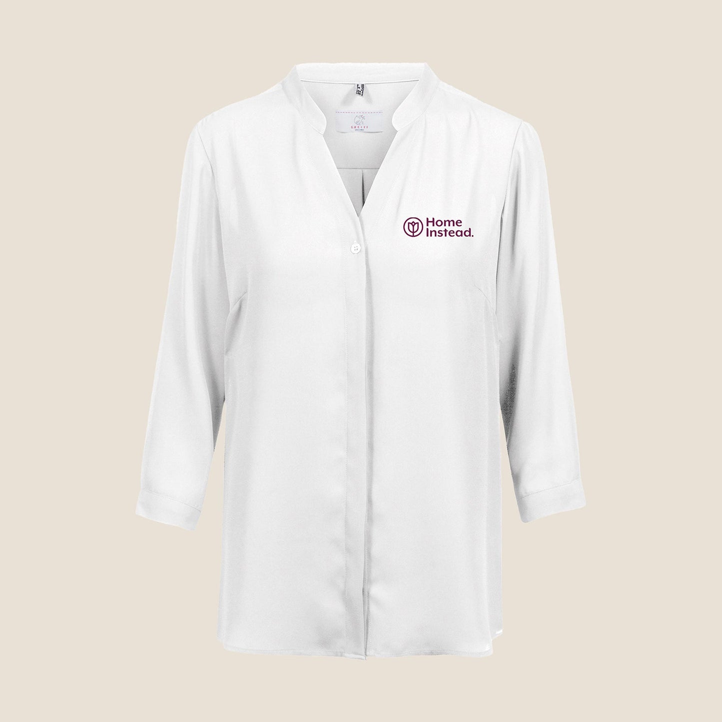 Damen Chiffonbluse mit 3/4 Arm Offwhite