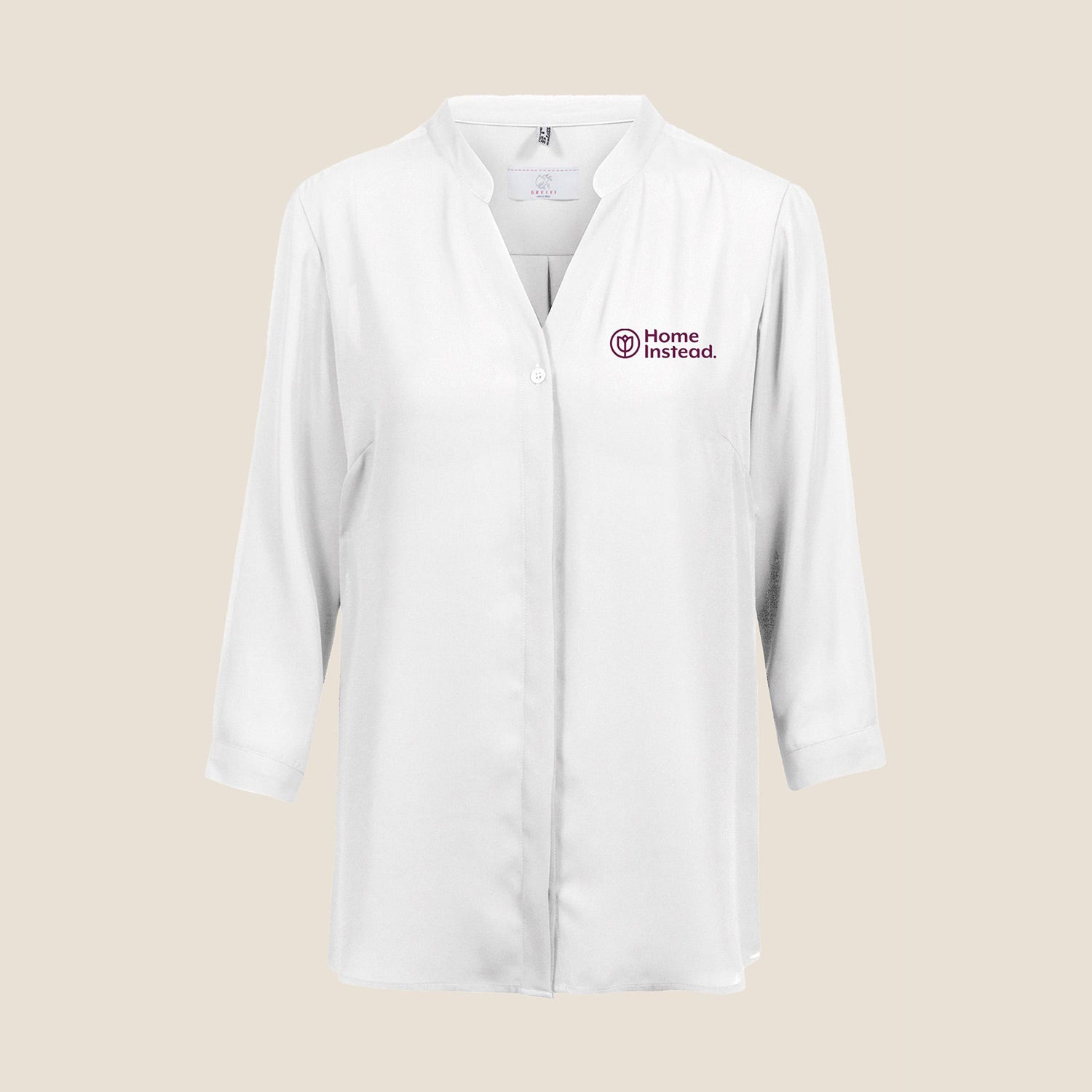 Damen Chiffonbluse mit 3/4 Arm Offwhite