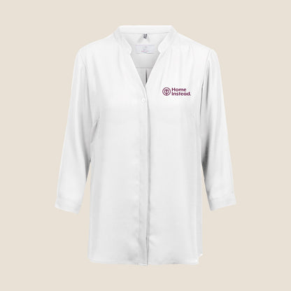 Damen Chiffonbluse mit 3/4 Arm Offwhite